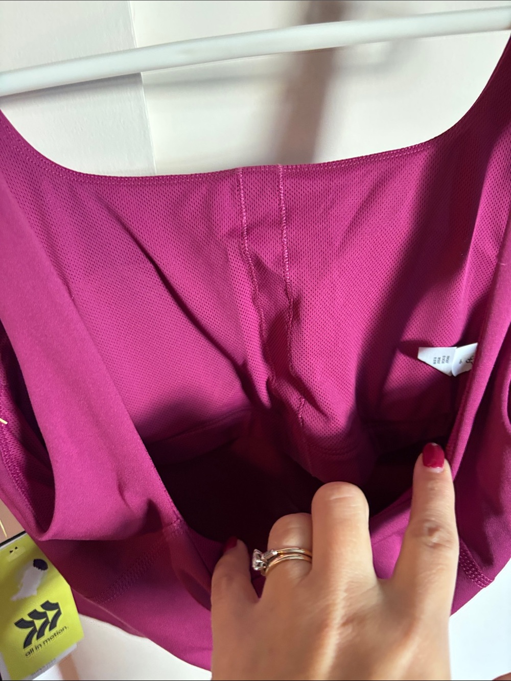 all in motion Fuchsia Square Neck Crop Tank - Picture 5 of 7